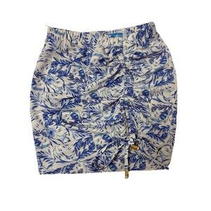 Planet Sea Girls Cover Up Skirt Girl 8 Y Blue Tropical Ruched Drawstring Mini